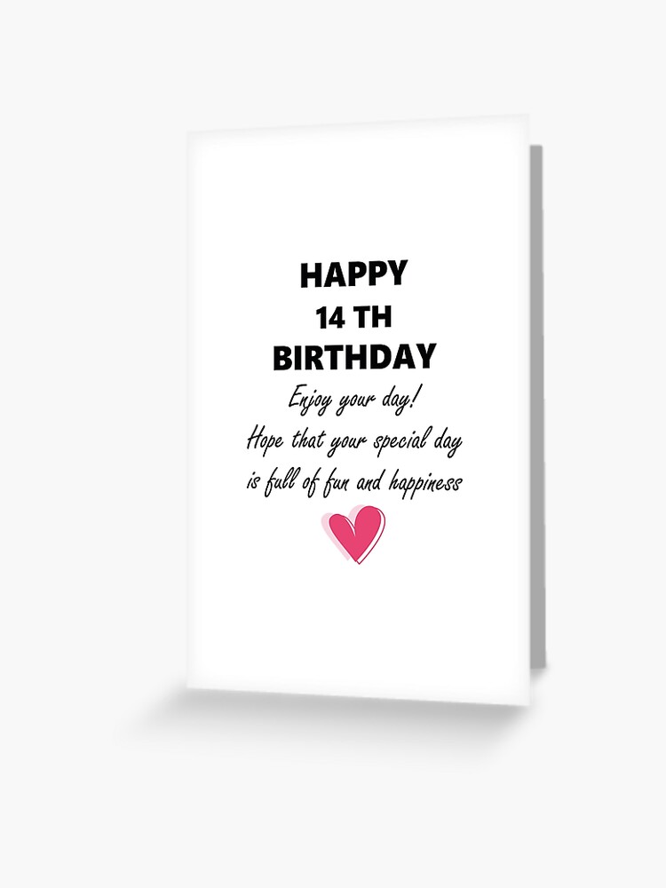 Grußkarte for Sale mit "Alles Gute zum 14. Geburtstag" von AZouinii