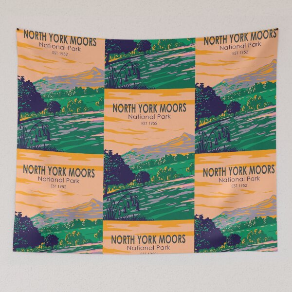 Item preview, North York Moors National Park England Vintage designed and sold by KrisSidDesigns.