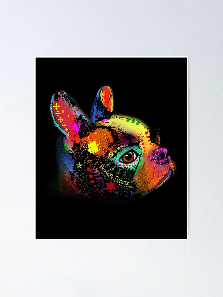 Thumbnail 1 of 3, Poster, Boston Terrier Hand Drawn designed and sold by RMA-Graphics.