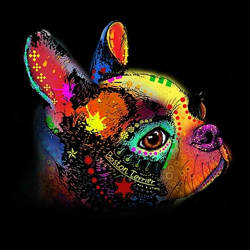 Artwork thumbnail, Boston Terrier Hand Drawn by RMA-Graphics
