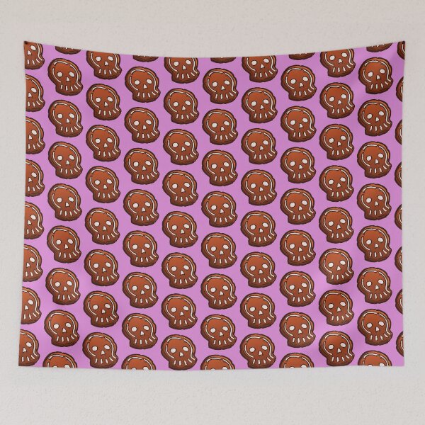 Item preview, Spooky halloween skull cookie - pastel goth pattern designed and sold by CuriosumArt.