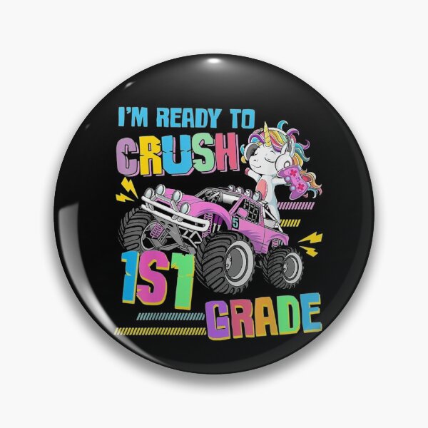 Item preview, Crush 1st Grade Unicorn Riding Monster Truck designed and sold by hongthienkhai.