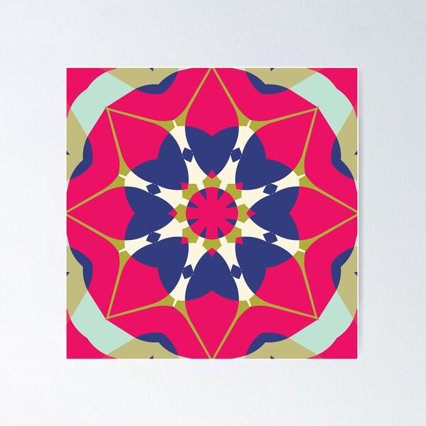 Artikelvorschau, Modern Star Flower Pattern Artwork 06 Color 03 entworfen und verkauft von Stefanie Boike.