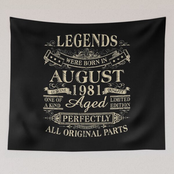 Item preview, Legends Were Born In August 1981 40th Birthday Gift designed and sold by tolivia.
