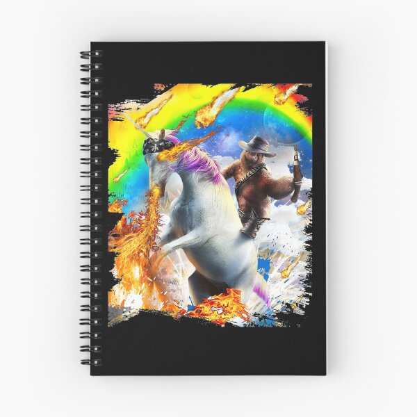 Item preview, Cowboy Sloth On Rainbow Fire Unicorn designed and sold by nancyholly.