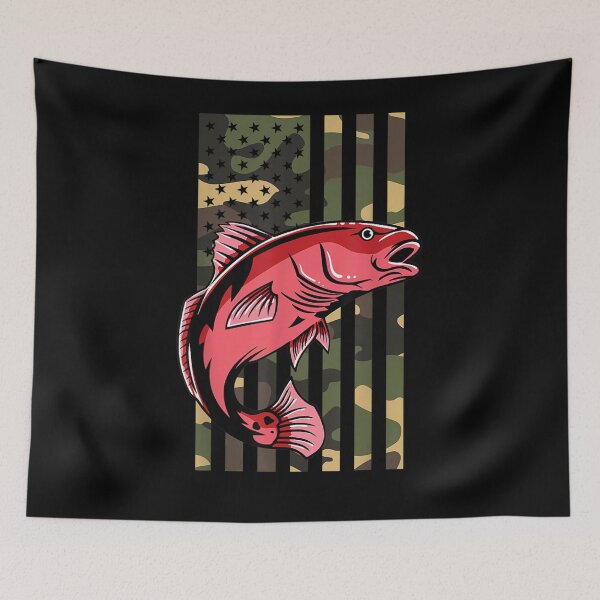 Item preview, Redfish Fishing Camo American Flag Red Fish Fis designed and sold by patsa4.