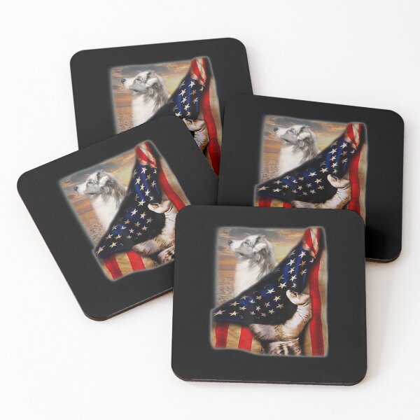 Item preview, Australian Shepherd American Flag 4th Of July Dog Lover designed and sold by nancyholly.