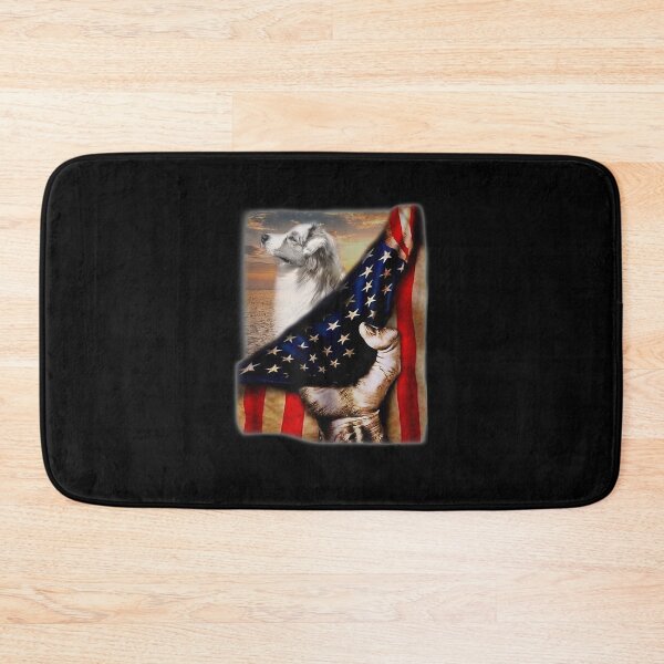 Item preview, Australian Shepherd American Flag 4th Of July Dog Lover designed and sold by nancyholly.