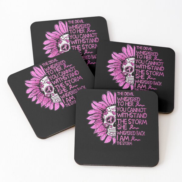 Item preview, The Devil Whispered Withstand The Storm Skull Breast Cancer designed and sold by nancyholly.