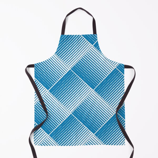 Item preview, Blue and White Square Mosaic Stripe Pattern 2022 Trending Color - Colour - Hue - Shade Pantone Ibiza Blue 17-4245 designed and sold by ColorOfTheYears.