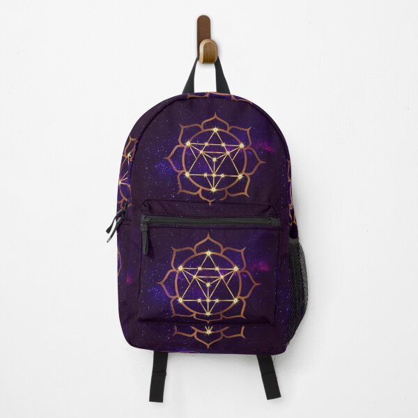 Item preview, Merkabah Ascension: 8-Petal Lotus Sacred Geometry on Starry Nebula Purple designed and sold by Art-PraveenRai.