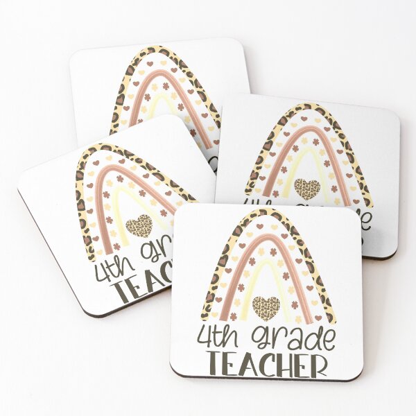 Item preview, 4th grade teacher rainbow lovers  leopard rainbow  funny teacher Hello Third Grade , First Day of School, Back to School, Kid, Teacher T-shirtacher designed and sold by KHELISTORE.