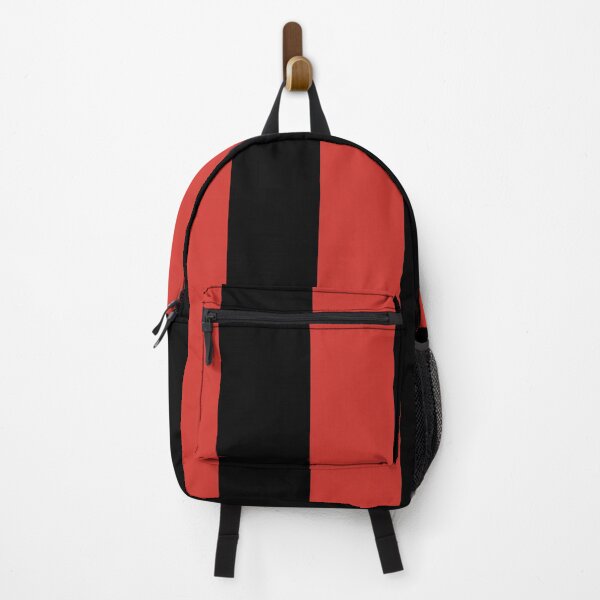 Item preview, Black and Red Vertical Stripe Pattern 2022 Trending Color - Colour - Hue - Shade Pantone Red Alert 18-1559 designed and sold by ColorOfTheYears.