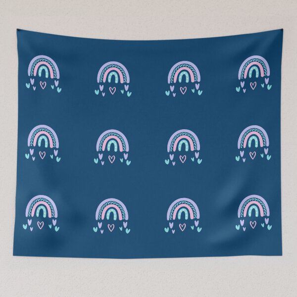 Item preview, Pastel Aesthetic Rainbow With Hearts designed and sold by thesandrafadzai.