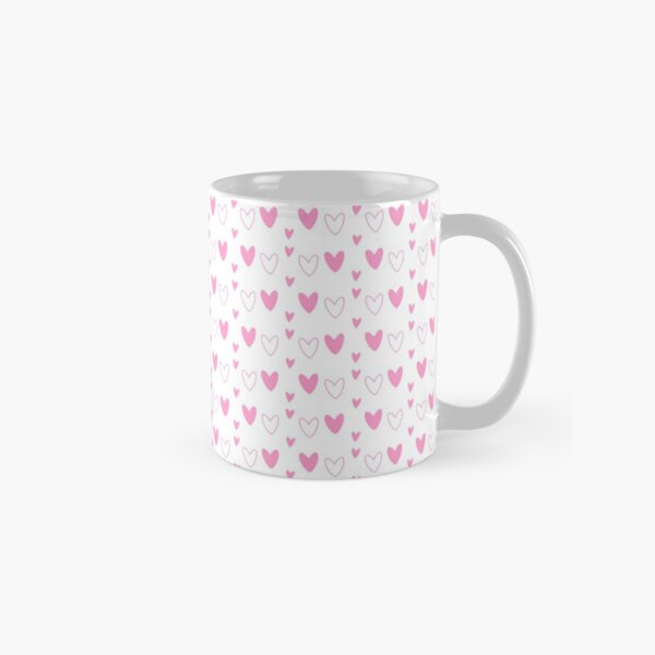 Light Pink Hearts Classic Mug