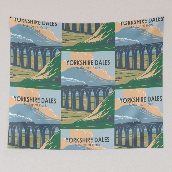 Item preview, Yorkshire Dales National Park England Vintage designed and sold by KrisSidDesigns.