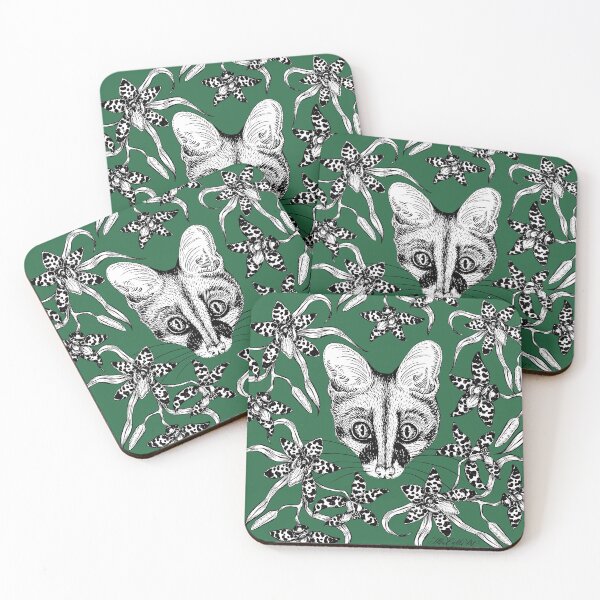 Item preview, Genet in the Tropical Forest (Emerald Background)  designed and sold by illucalliart.