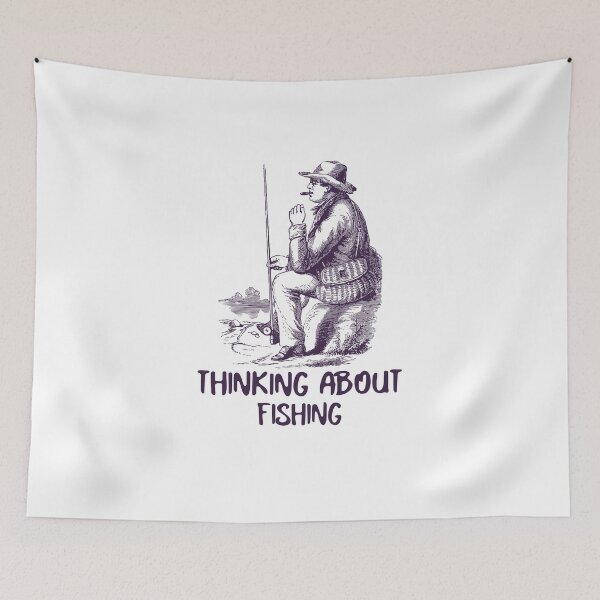 Item preview, Thinking about fishing t-shirt designed and sold by Artezia.