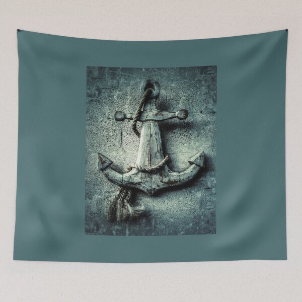 Item preview, Anchor in Grey and Dark Turquoise designed and sold by Beachy.