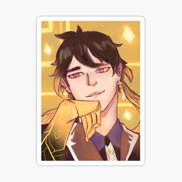 "Zhongli Genshin Impact" Sticker for Sale by MintAccent | Redbubble