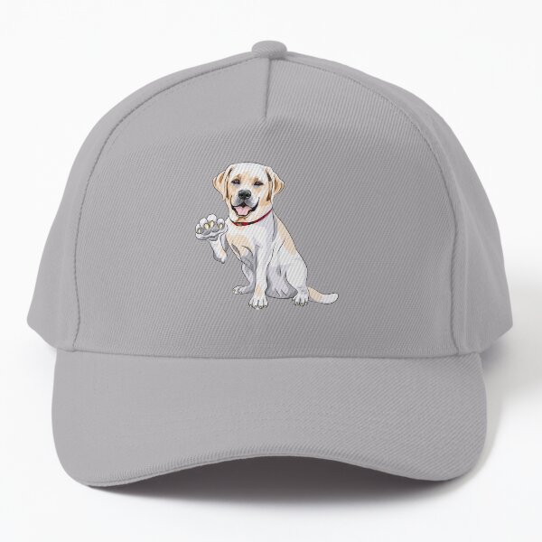 Labrador Retriever smiles and gives a paw Baseball Cap