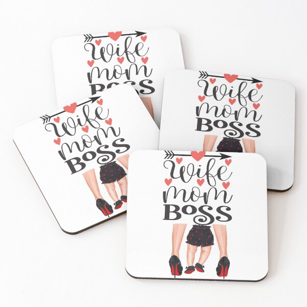 Item preview, Wife, Mom, Boss  designed and sold by Glow & Grit – a mix of softness and edge.