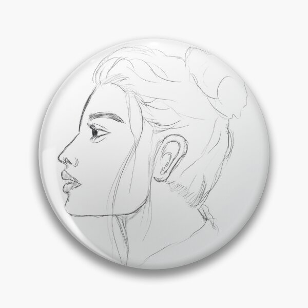 Item preview, Drawing of a girl with curly hair designed and sold by daredevil3z.