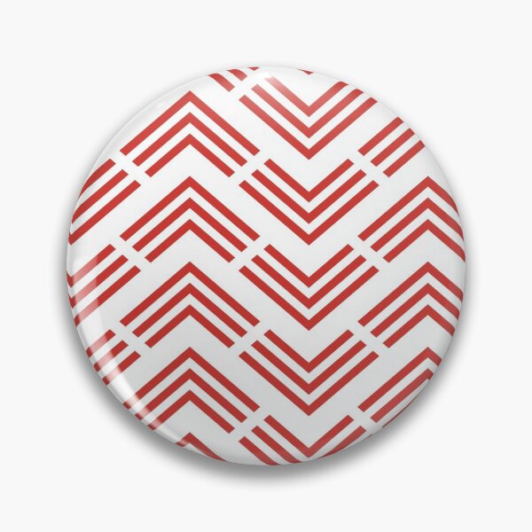 Item preview, Red and White Chevron Rhombus Arrow Pattern 2022 Trending Color - Colour - Hue - Shade Pantone Red Alert 18-1559 designed and sold by ColorOfTheYears.