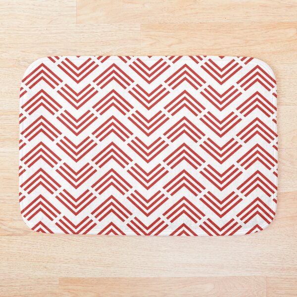 Item preview, Red and White Chevron Rhombus Arrow Pattern 2022 Trending Color - Colour - Hue - Shade Pantone Red Alert 18-1559 designed and sold by ColorOfTheYears.