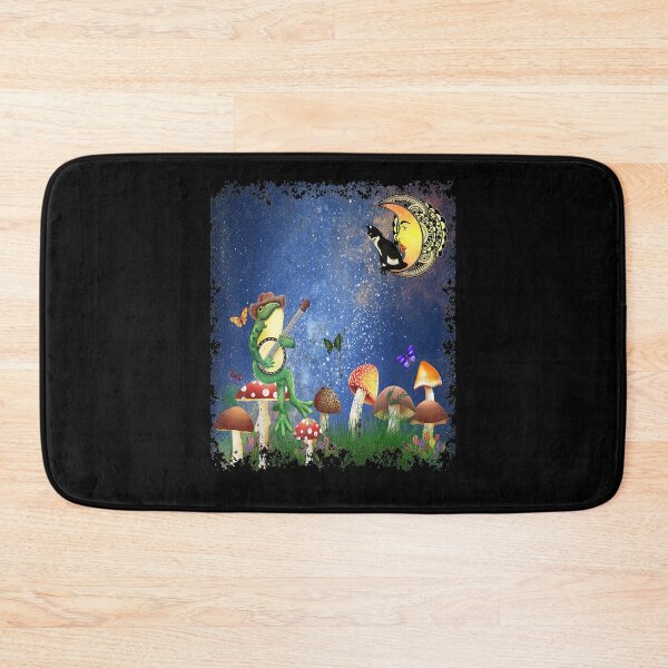 Item preview, Crescent Moon Cat Mushroom Forest Banjo Frog designed and sold by robinxam.