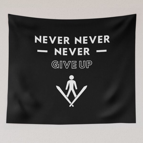 Item preview, Skiing: Never never never give up designed and sold by TheGreenGoat.