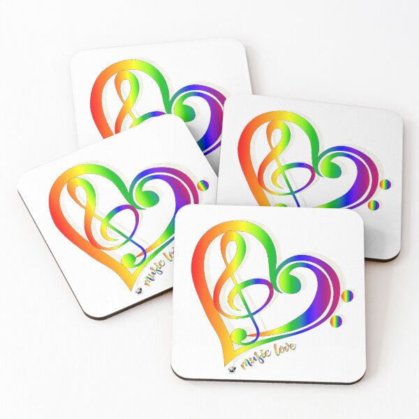 Item preview, Treble and bass clef closed in a heart with an inscription designed and sold by Alexandra Kueny.