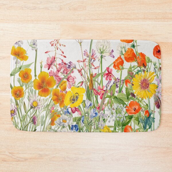 Item preview, Wild colored flowers field designed and sold by Cattigal.