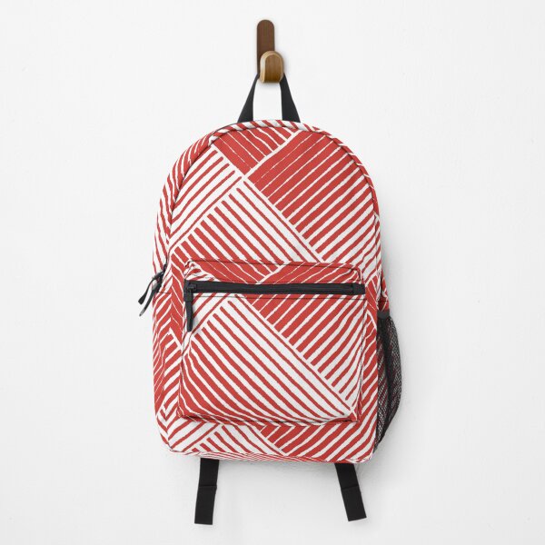Item preview, Red and White Square Mosaic Stripe Pattern 2022 Trending Color - Colour - Hue - Shade Pantone Red Alert 18-1559 designed and sold by ColorOfTheYears.