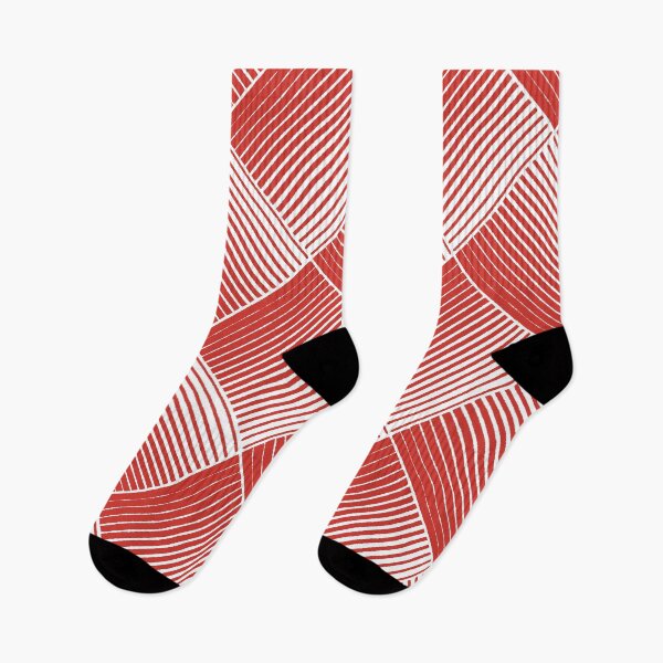 Item preview, Red and White Square Mosaic Stripe Pattern 2022 Trending Color - Colour - Hue - Shade Pantone Red Alert 18-1559 designed and sold by ColorOfTheYears.