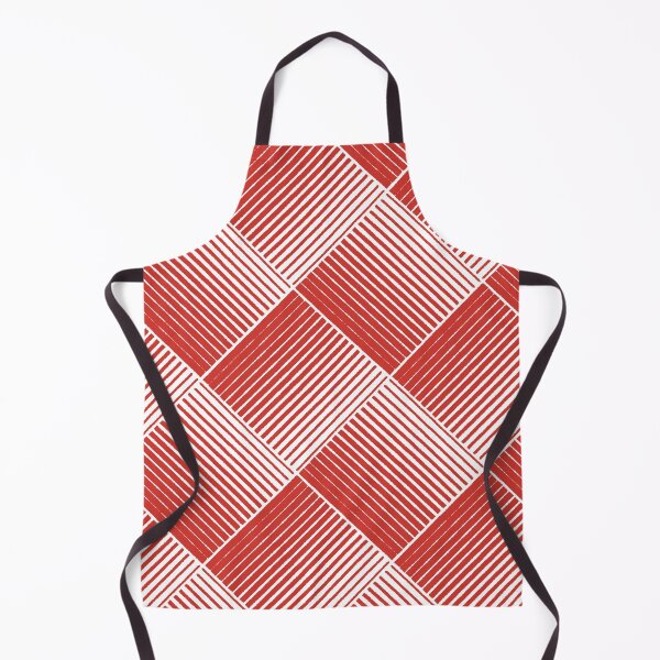 Item preview, Red and White Square Mosaic Stripe Pattern 2022 Trending Color - Colour - Hue - Shade Pantone Red Alert 18-1559 designed and sold by ColorOfTheYears.