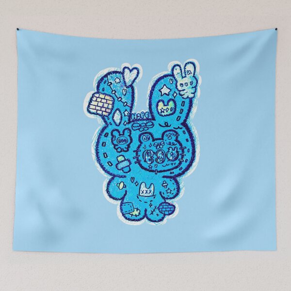 Item preview, hairybeary 10,bleu de France Plush Kawaii Japanese Pop Art designed and sold by Ben Ryuki Miyagi Architect.