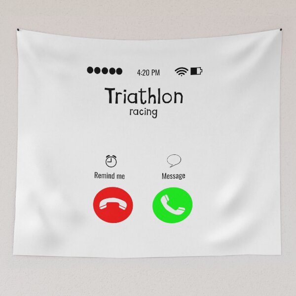 Item preview, Triathlon Man Triathlon Is Calling designed and sold by Sonatablue.