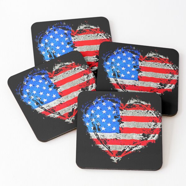 Item preview, American flag heart designed and sold by MXanwar.