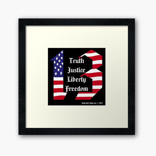 Number 13 Stars and Stripes Framed Art Print