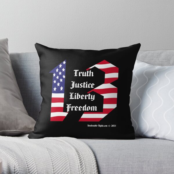 Number 13 Stars and Stripes Throw Pillow