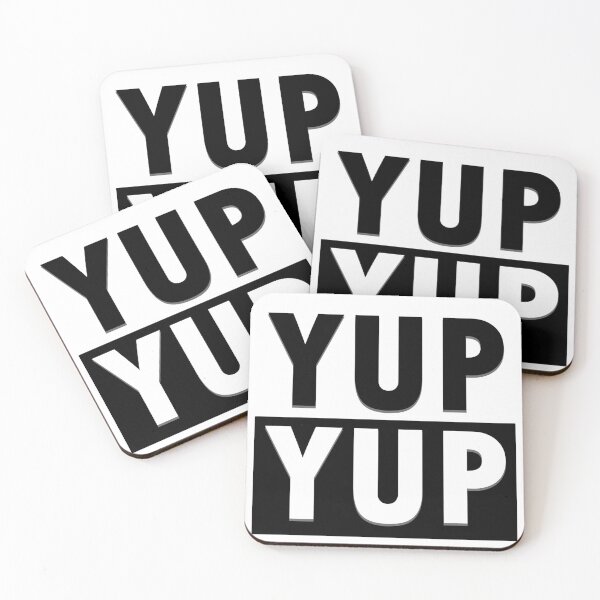 Item preview, Yup yup - White Black design designed and sold by EdgyDesignForU.