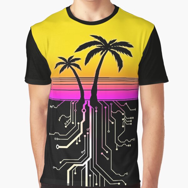 Item preview, Palm Tree Synth Sunrise designed and sold by forge22.