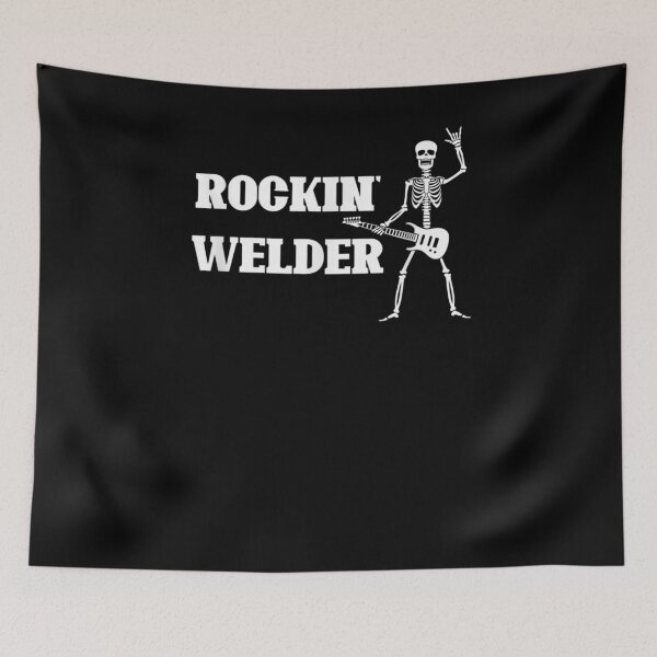 Item preview, Rockin' Welder Guitar Skeleton Music Rock Birthday Gift designed and sold by robinxam.