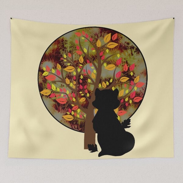 Item preview, Autumn Fall Fox With Leaves designed and sold by Designs By YL.