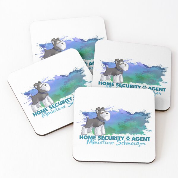 Item preview, Miniature Schnauzer Puppy Dog as Home Security Gray designed and sold by Tazmaa.
