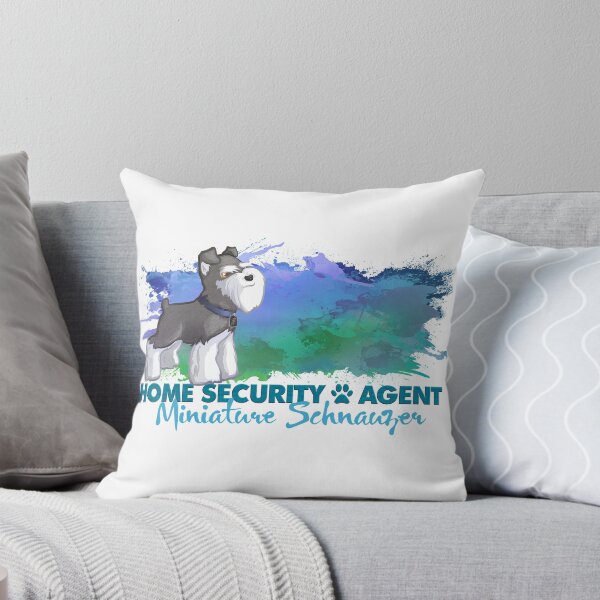 Item preview, Miniature Schnauzer Puppy Dog as Home Security Gray designed and sold by Tazmaa.