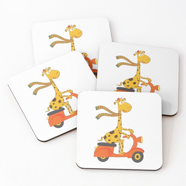 Item preview, Giraffe riding on scooter designed and sold by Pavnud.