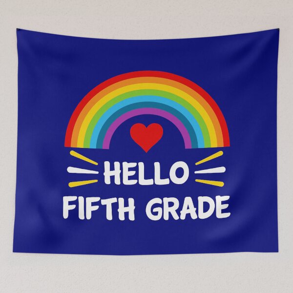Item preview, Hello Fifth Grade Students Teachers Back To School Rainbow  designed and sold by StudioTina.