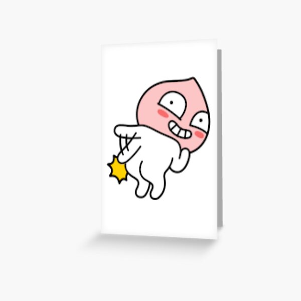 Kakaotalk Friends Apeach Kiss My Ass Greeting Card For Sale By Icdeadpixels Redbubble 7960